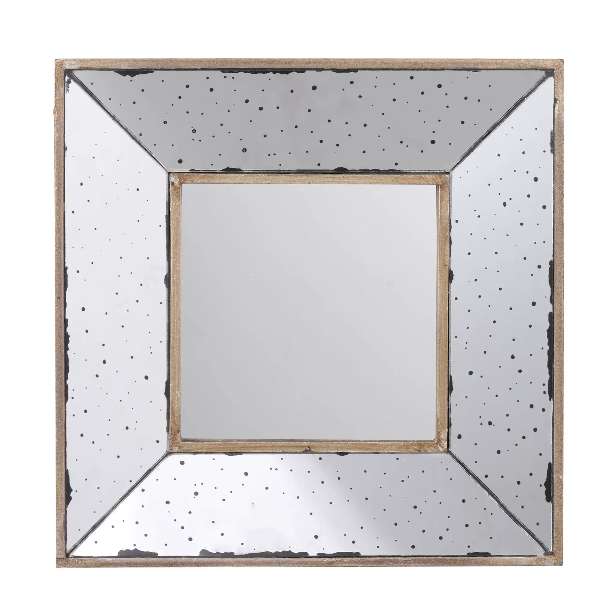 Distressed Accent Mirror, Traditional Style Framed Wall Mirror For Living Room by Unique Piece Furniture