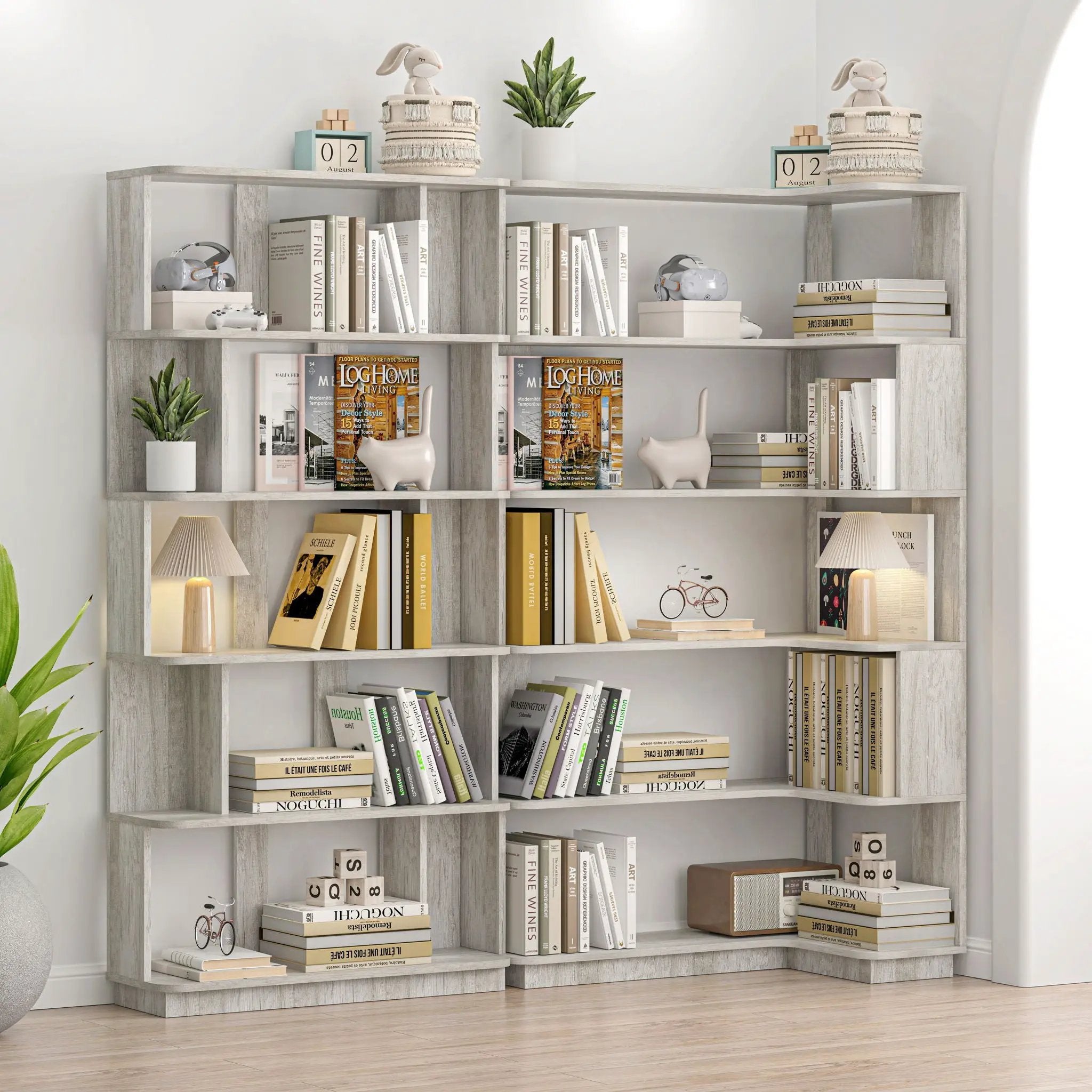 Modern 5 Tier Open Storage Bookcase by HouseOfZazla