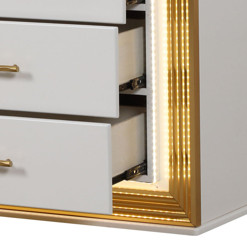 Obsession - 5 Drawer Chest - White by HouseOfZazla
