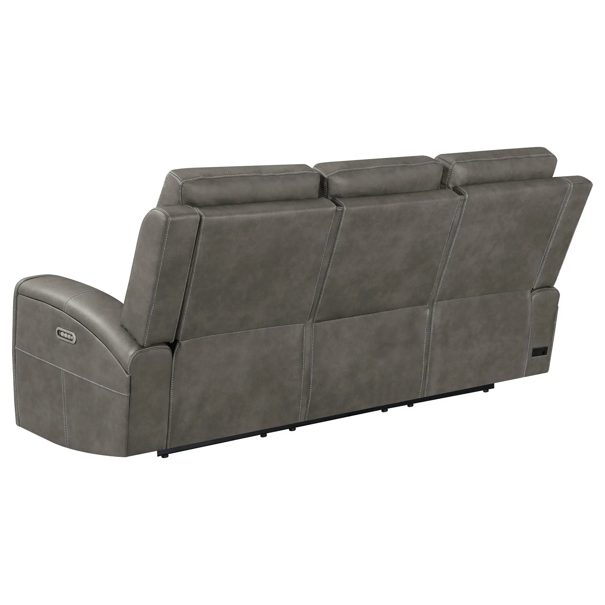 Brickston 2-piece Triple Power Reclining Sofa Set Charcoal by Unique Piece Furniture