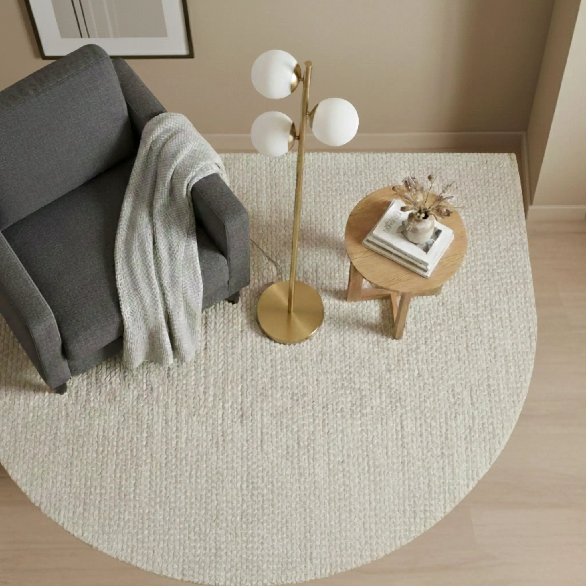 Brilliance - Modern Floor Lamp, Opal Shades And Round Base - Clear / Gold by Unique Piece Furniture
