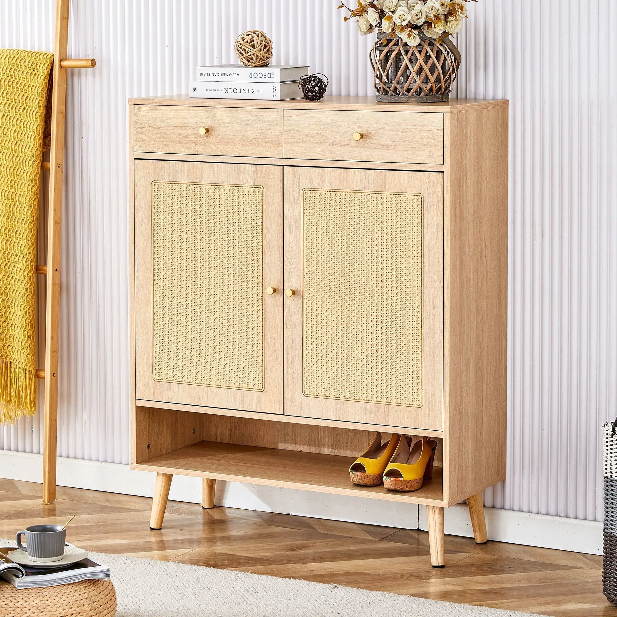 Multifunctional Modern Minimalist Shoe Cabinet by Unique Piece Furniture