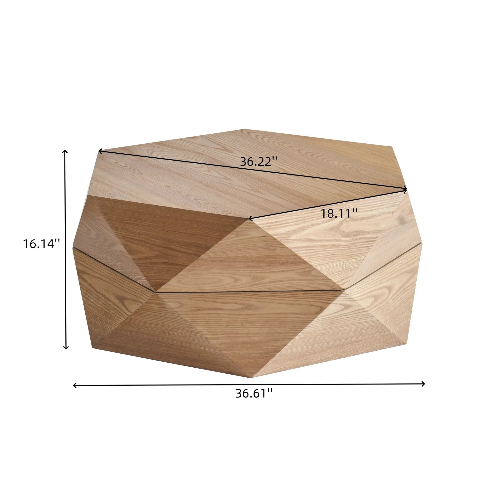 36.61'' Retro Style Polygon Flip Top Coffee Table by HouseOfZazla