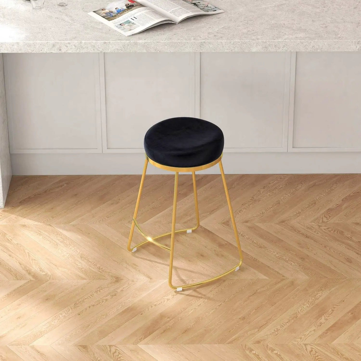 Jane - 26" Mid-Century Modern Luxury Upholstered Stool by Unique Piece Furniture