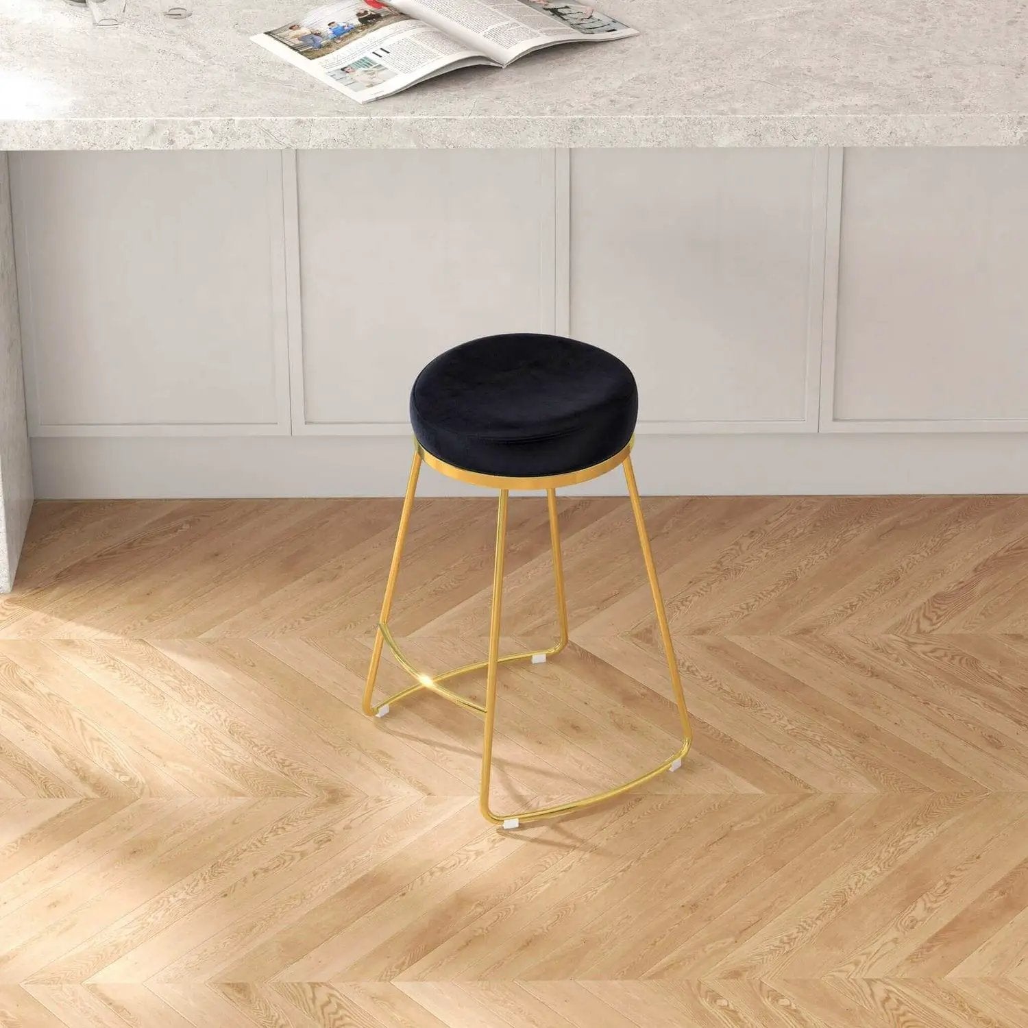 Jane - 26" Mid-Century Modern Luxury Upholstered Stool by HouseOfZazla