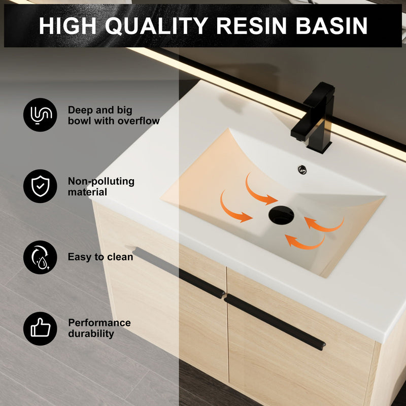 Bathroom Vanity Set With Resin Countertop Sink, 2 Doors by HouseOfZazla