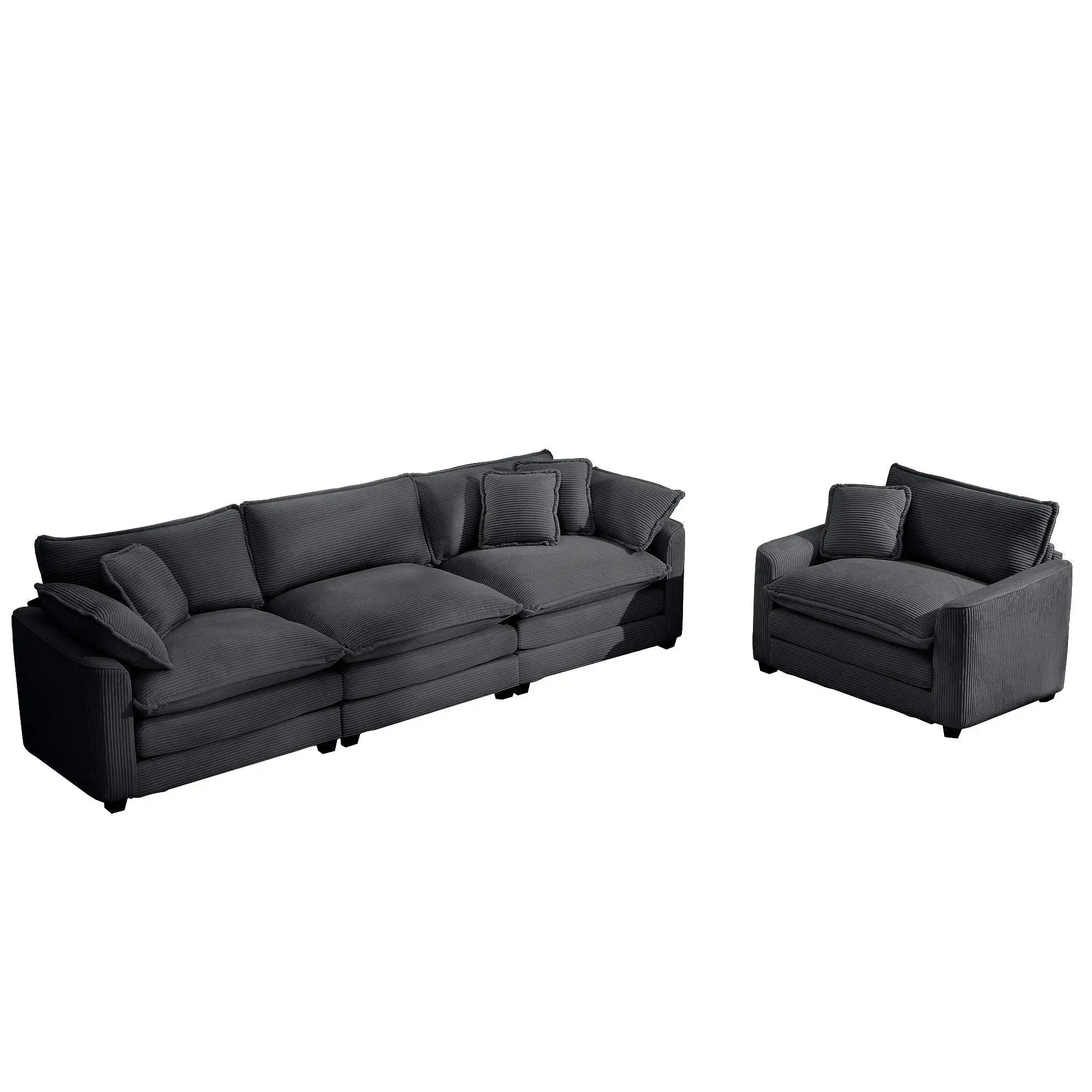 Elegant Oversized Sectional Sofa Set With Deep Seats And Flexible Layout by Unique Piece Furniture