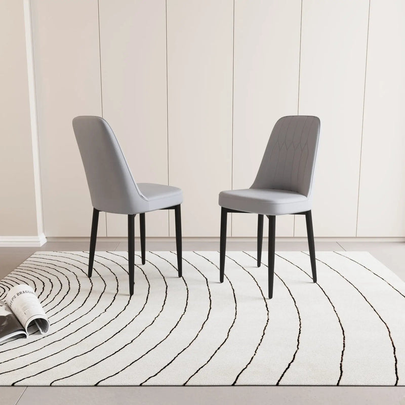 Modern Dining Chair With Cushions And Metal Legs by Unique Piece Furniture