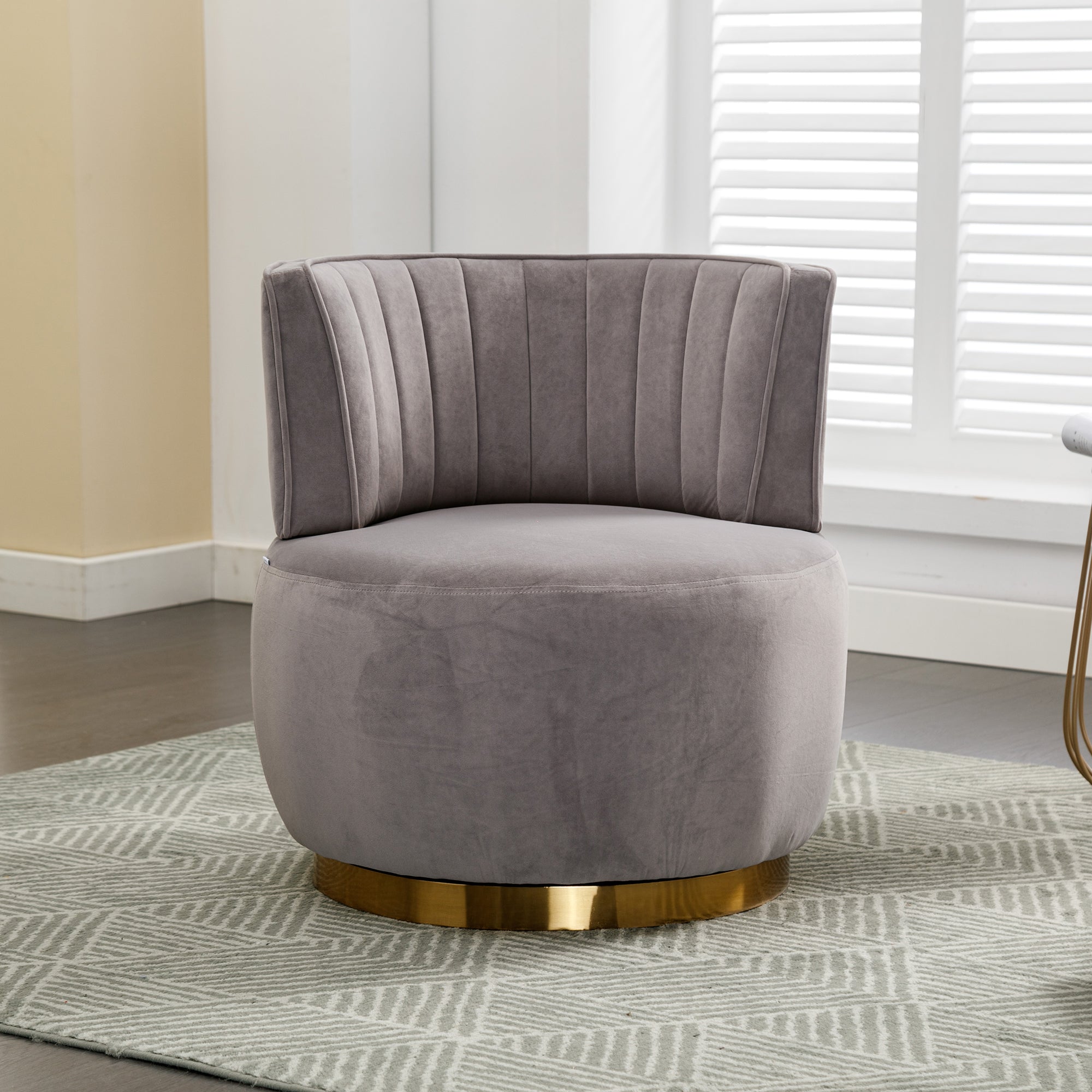 360 Degree Swivel Cuddle Barrel Accent Sofa Chairs by BLAKHOM