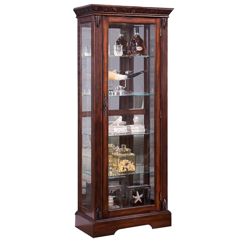 Addy - Curio Cabinet - Cherry by Unique Piece Furniture