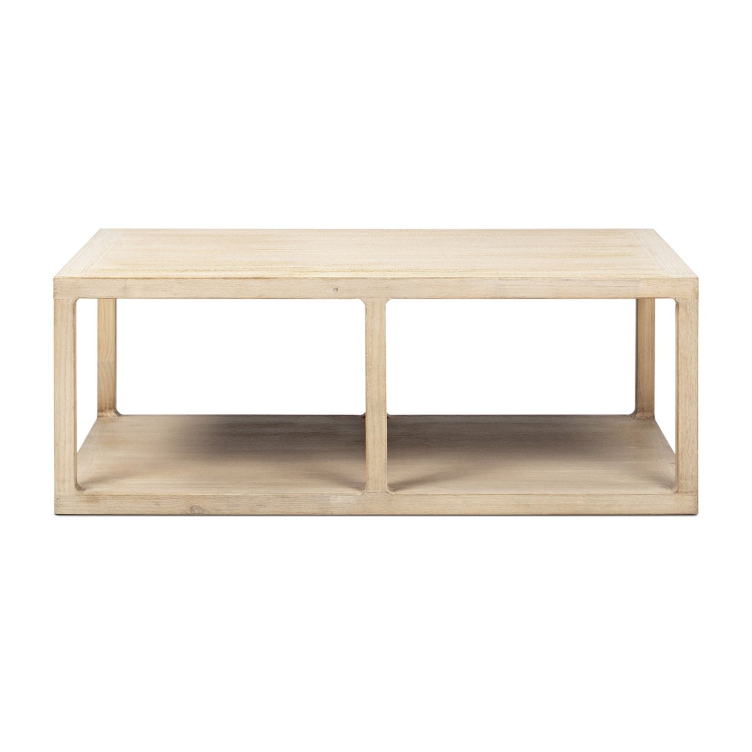 Ellis - Open Frame Coffee Table With Lower Shelf - Natural by HouseOfZazla