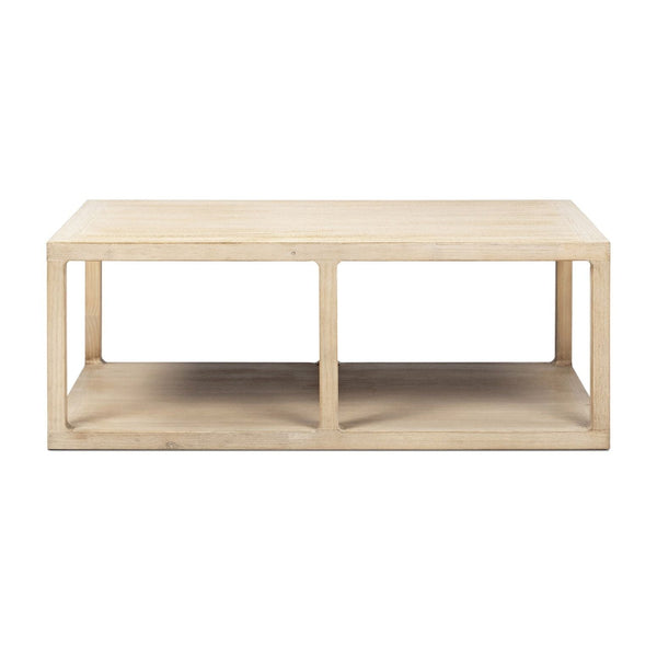Ellis - Open Frame Coffee Table With Lower Shelf - Natural
