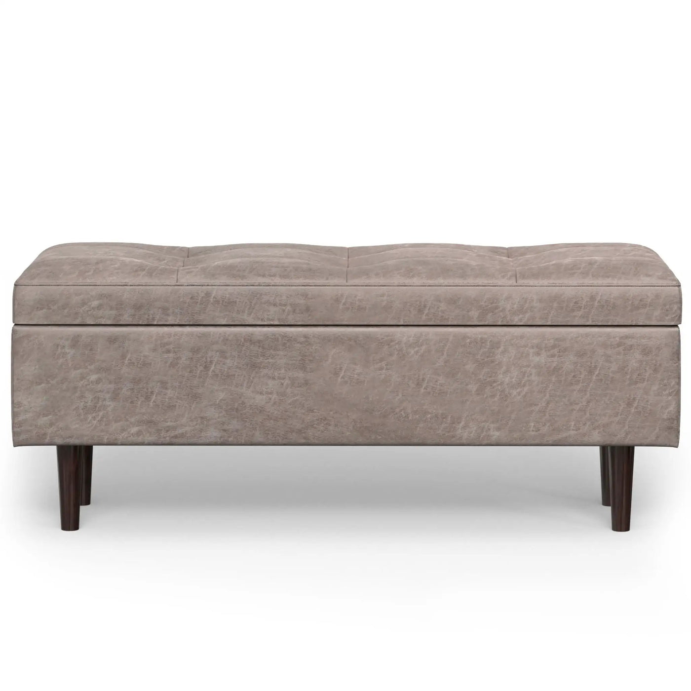 Shay - Large Square Coffee Table Storage Ottoman Mid-Century Style by HouseOfZazla