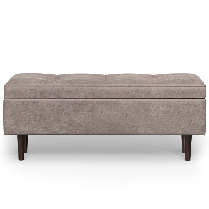 Shay - Large Square Coffee Table Storage Ottoman Mid-Century Style by Unique Piece Furniture