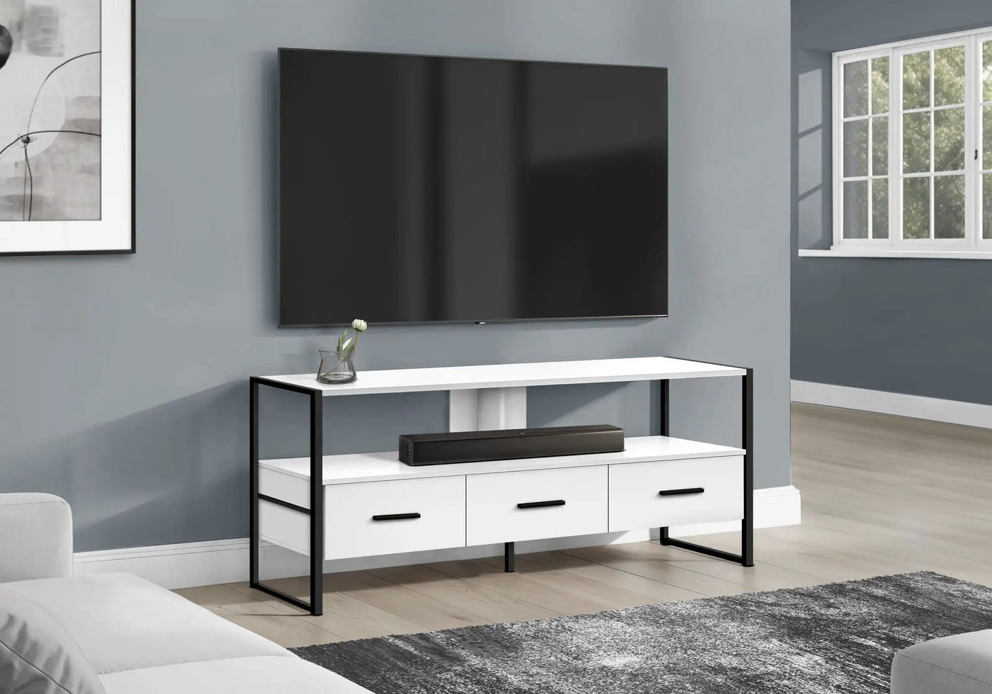 TV Stand Console Media Entertainment Center with Storage Drawers by HouseOfZazla