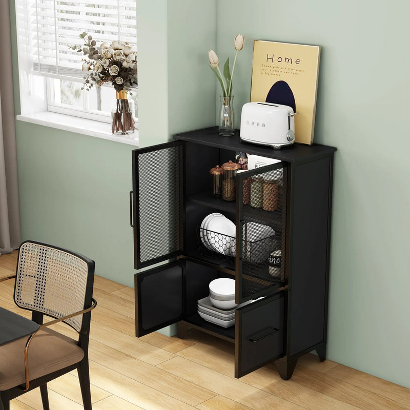 Storage Cabinet With 4 Iron Doors by HouseOfZazla