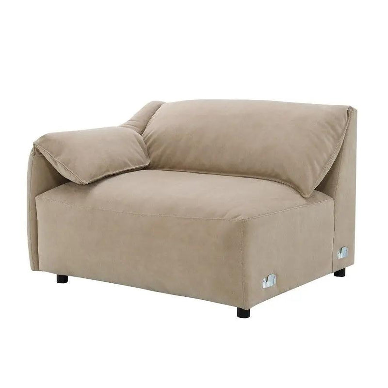 Veata - Sectional Sofa - Light Brown Suede by Unique Piece Furniture