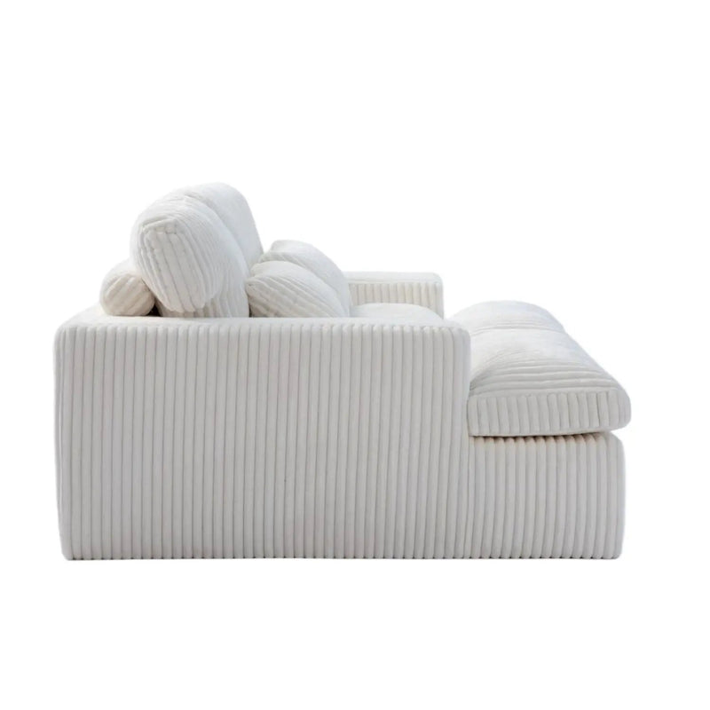 Double Chaise Lounge Chair, Oversized Upholstered Sleeper Cloud Couch