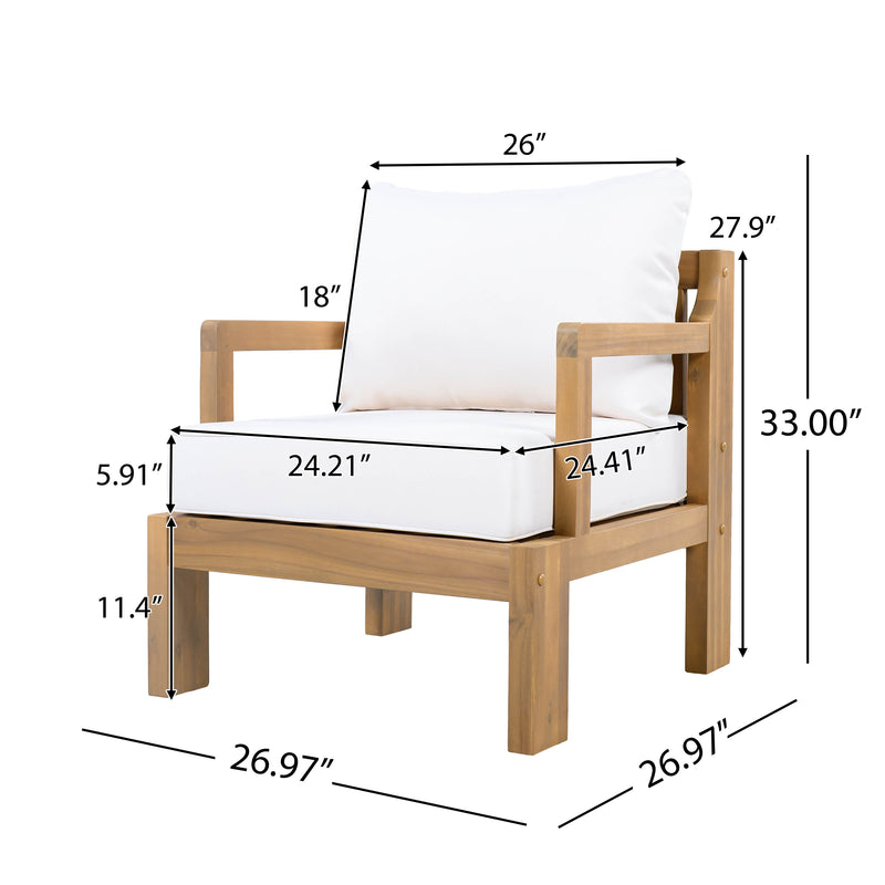 Outdoor Acacia Patio Chair (Set of 2) by HouseOfZazla