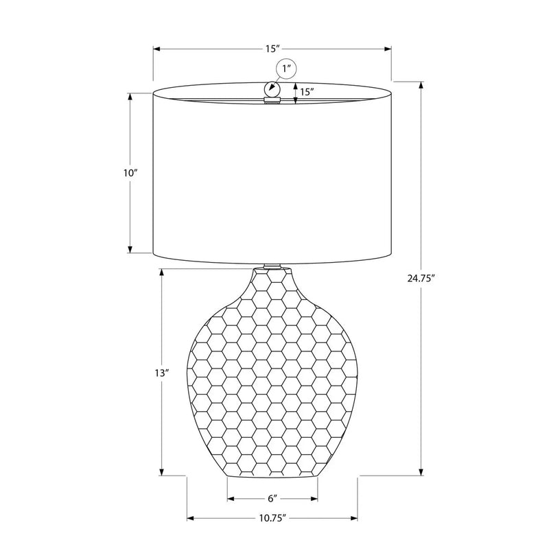Lighting, Table Lamp, Resin, Contemporary - Brown by Unique Piece Furniture