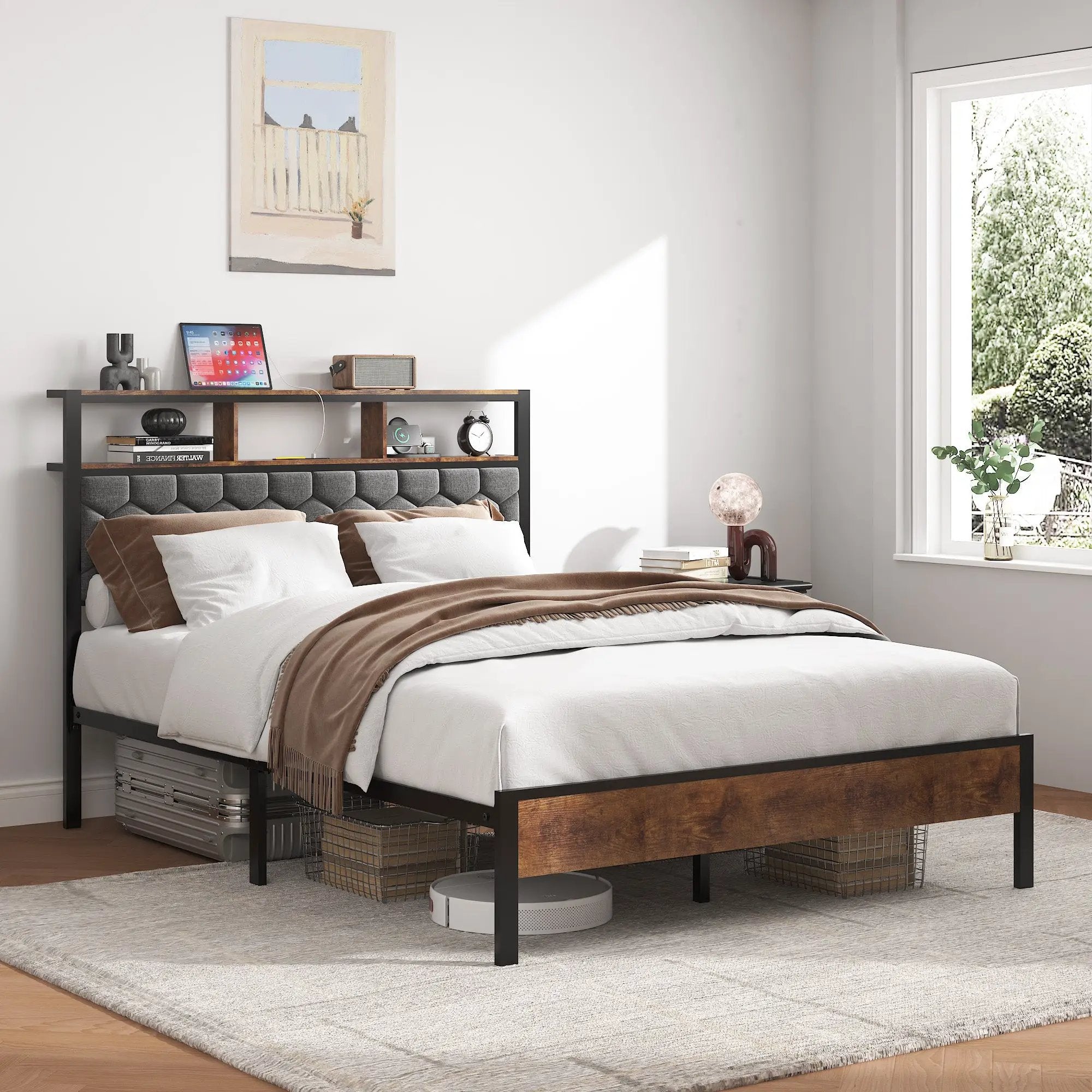 Full Size Wooden Platform Bed Frame by HouseOfZazla