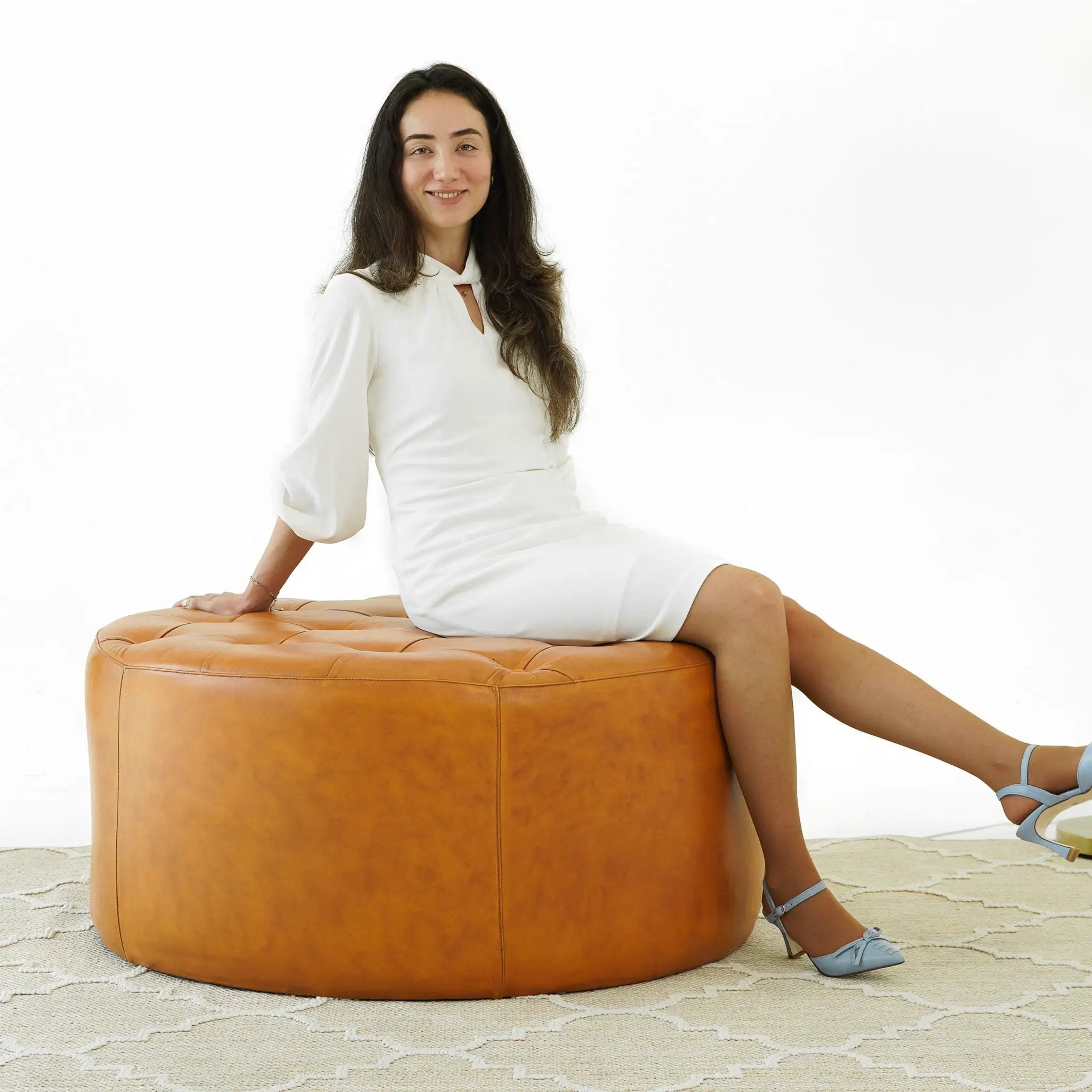 Seletar - Ottoman - Light Tan by Unique Piece Furniture