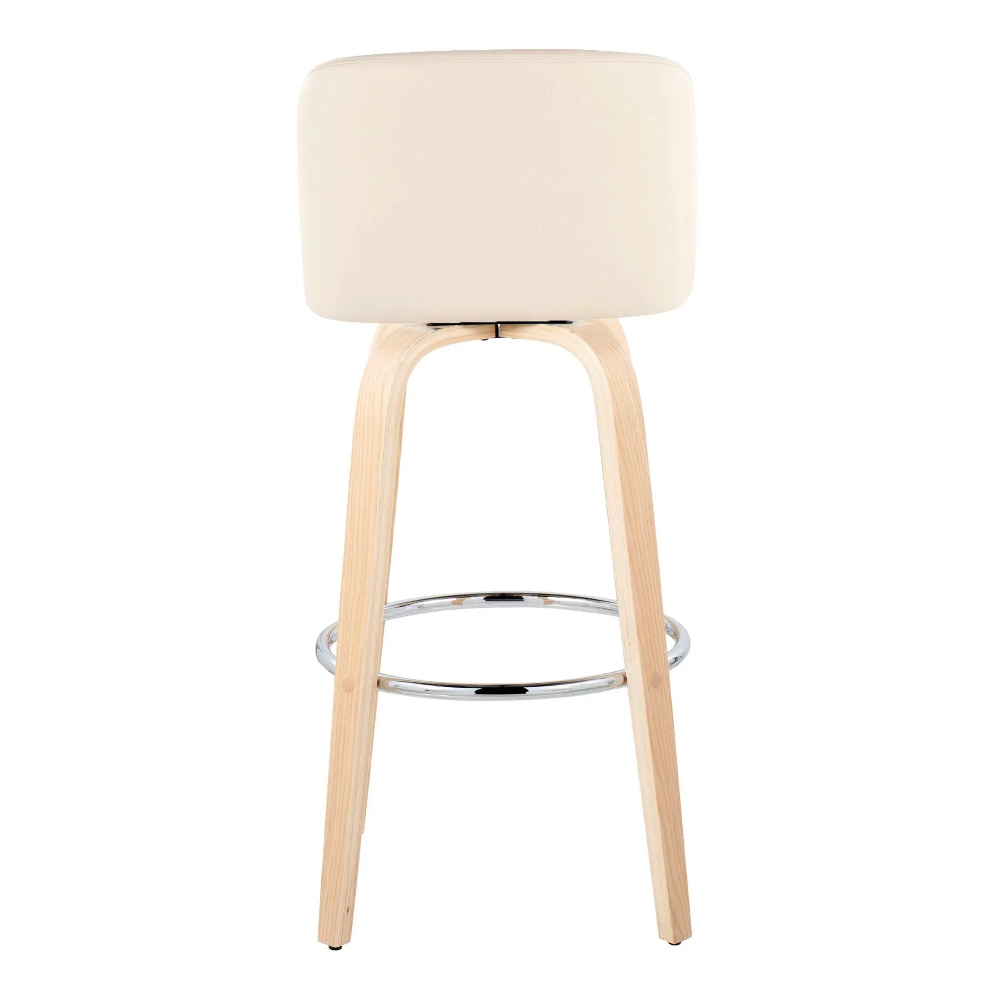 Toriano - Contemporary Fixed Height Barstool & Swivel With Round Footrest (Set of 2) by Unique Piece Furniture