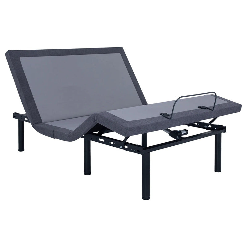Negan Queen Adjustable Bed Base Grey and Black by Unique Piece Furniture