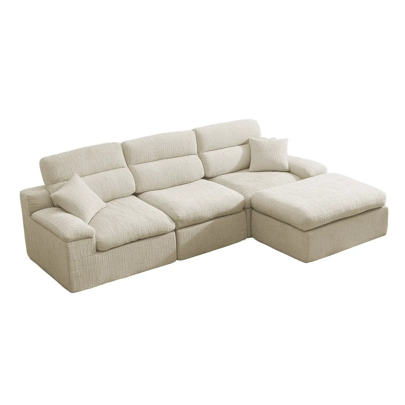 Corner Chaise Sofa With High Backrest by Unique Piece Furniture