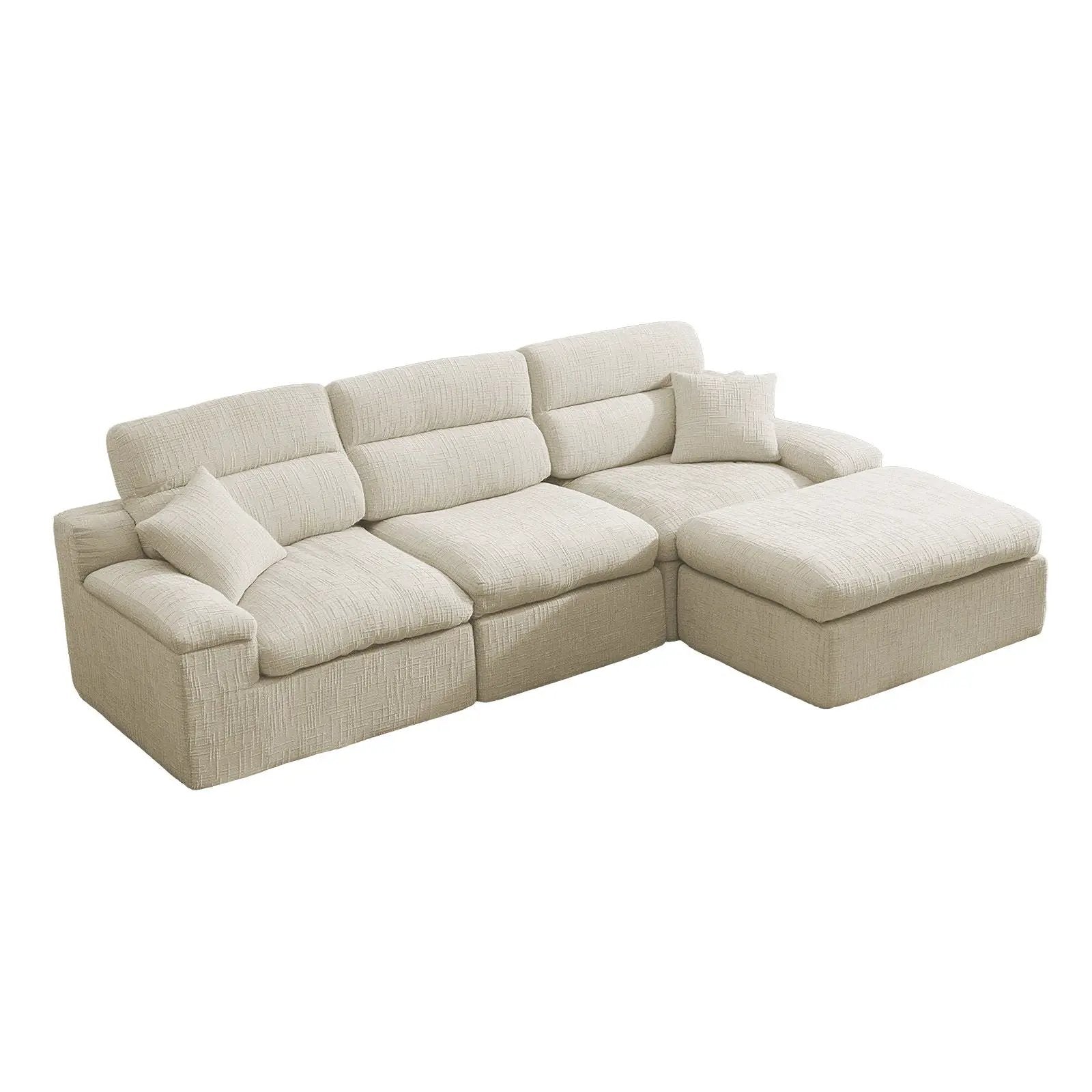 Corner Chaise Sofa With High Backrest by HouseOfZazla