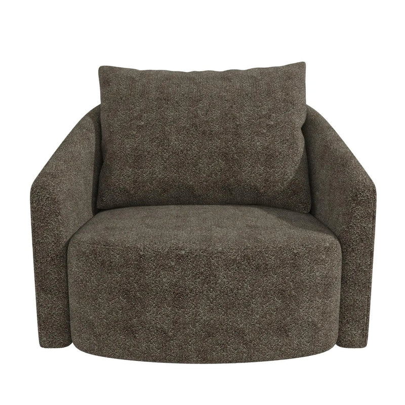 Swivel Accent Chair - Brown Gray by HouseOfZazla