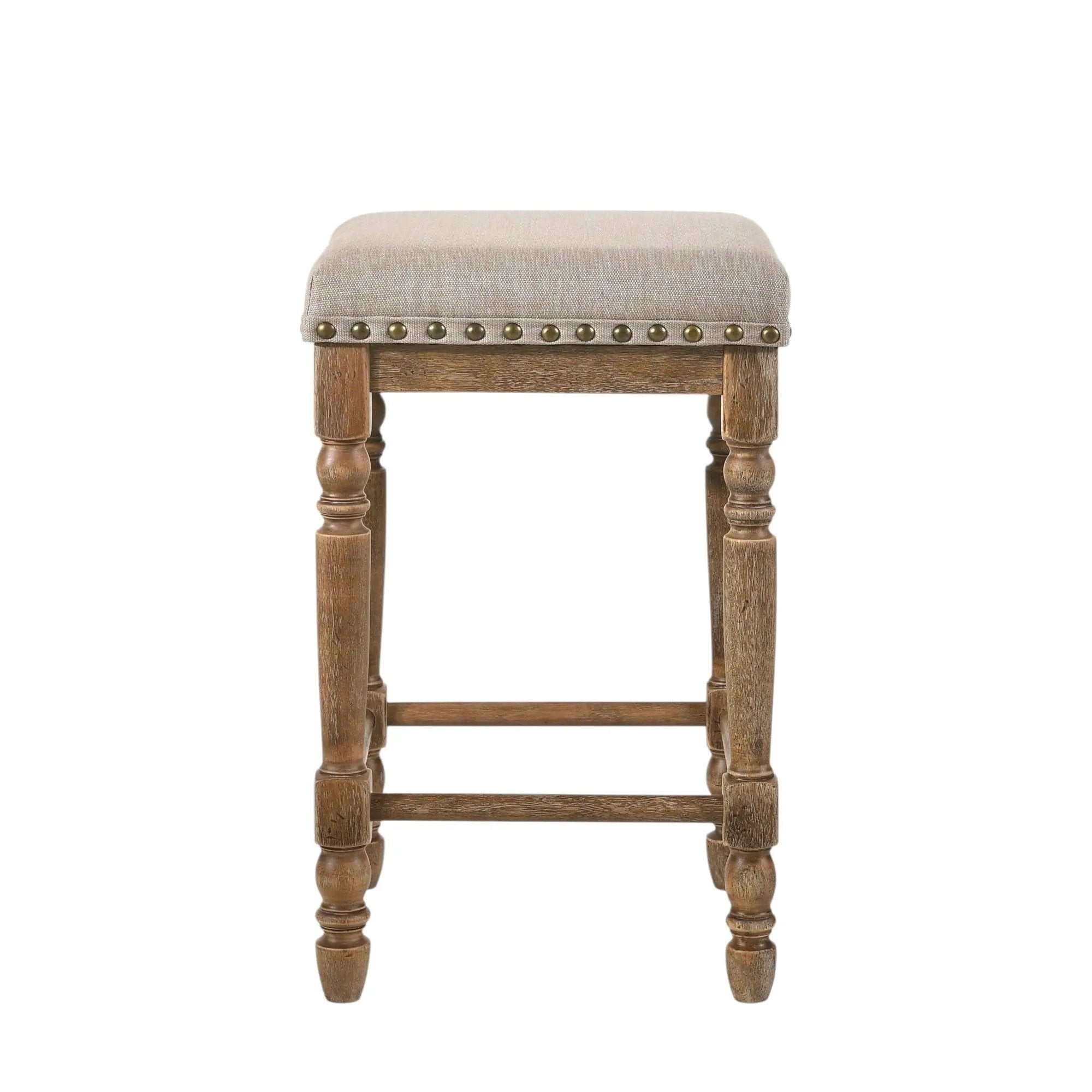 Farsiris - Weathered Counter Height Stool (Set 2) - Beige by Unique Piece Furniture