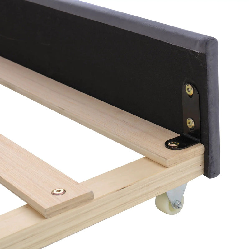 Upholstered Bed With Storage And Twin Trundle, USB Charging Ports by HouseOfZazla