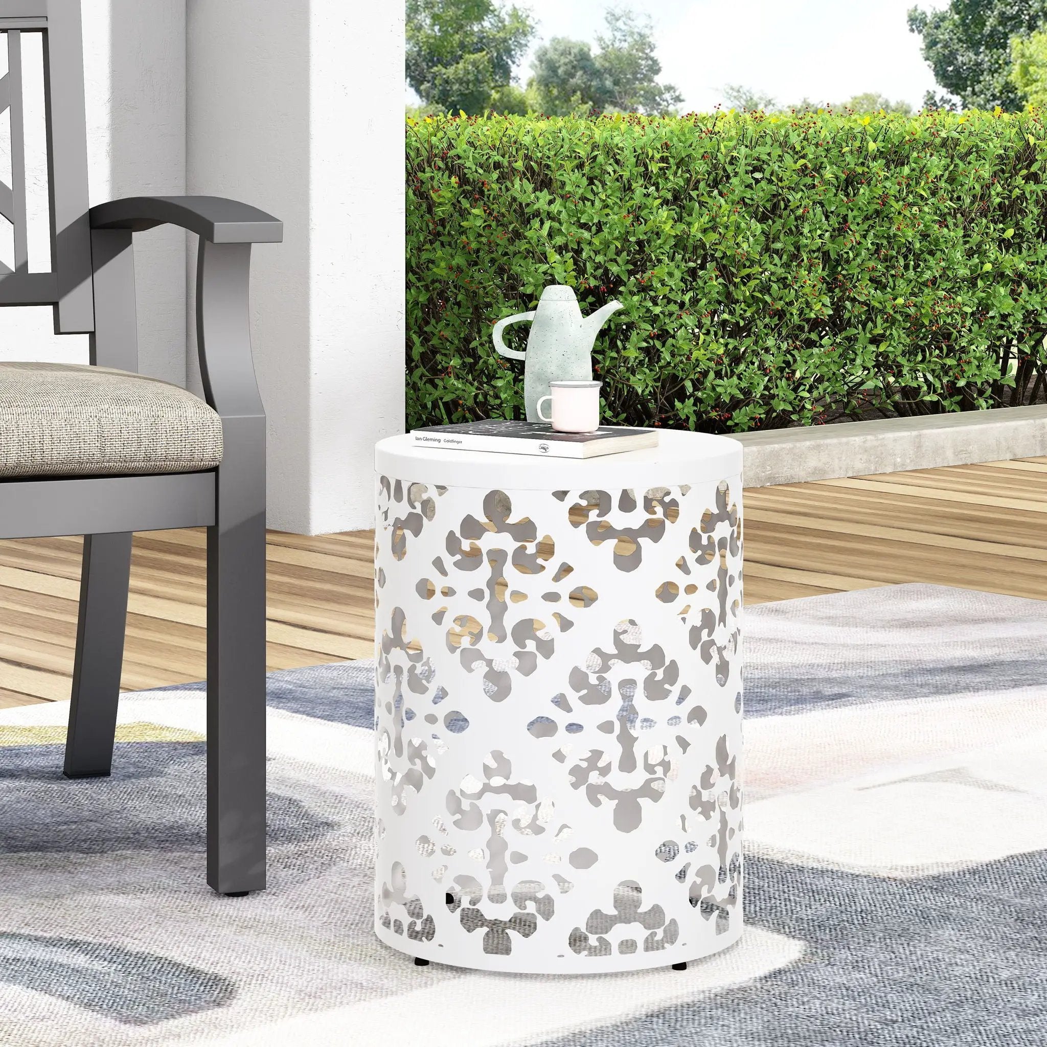Outdoor Metal Modern Design End Table by HouseOfZazla