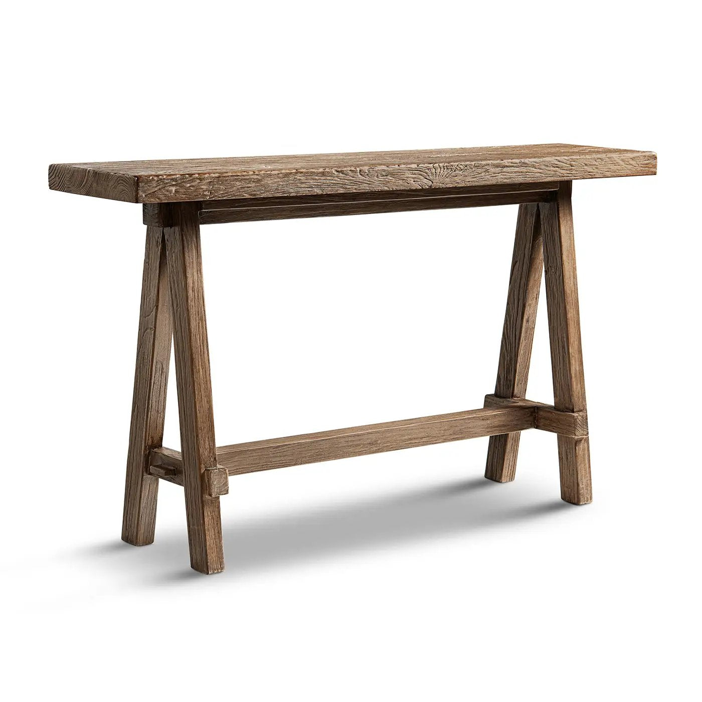 Hawthorne 60'' Solid Reclaimed Elm Trestle Console Table by HouseOfZazla