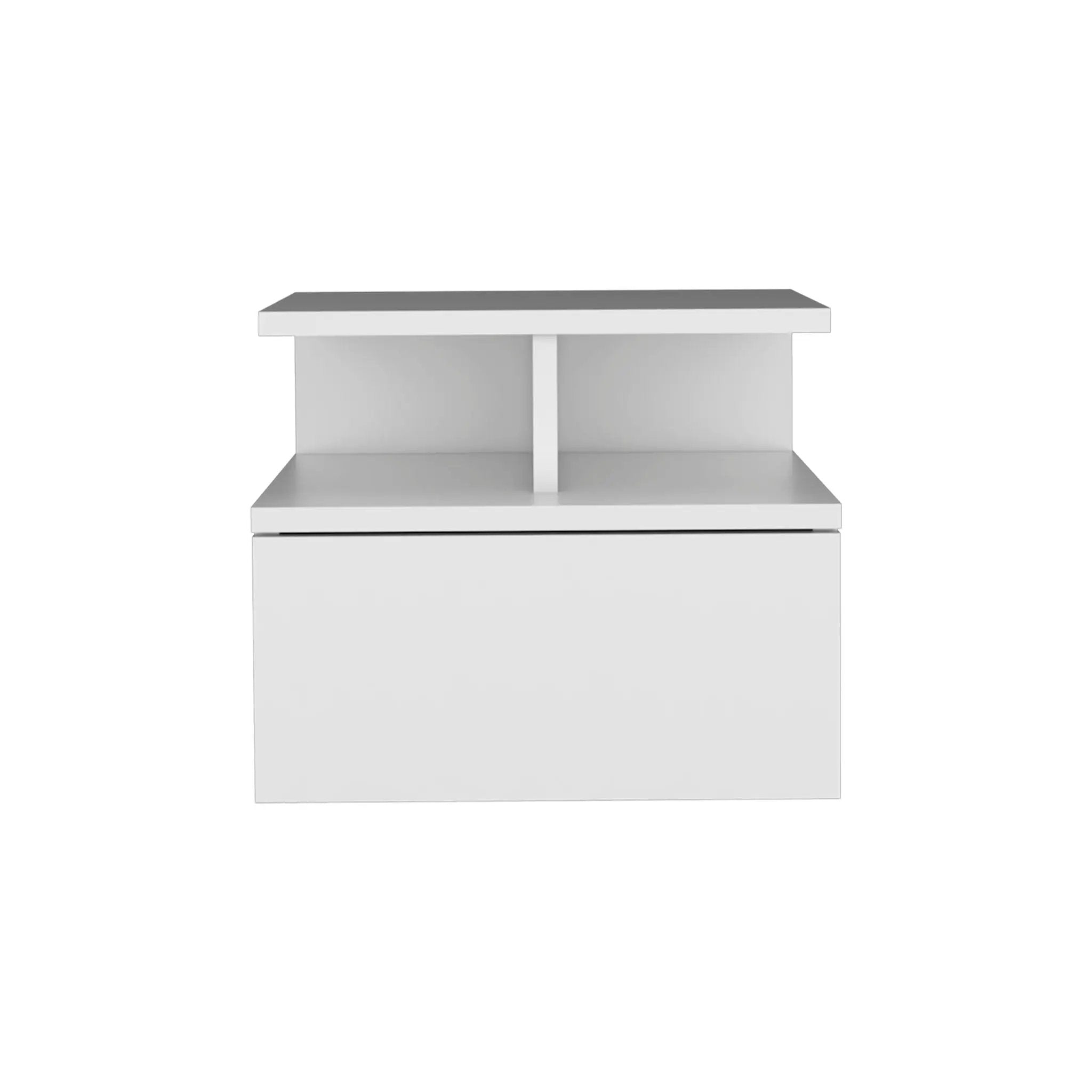 Flopini Floating Nightstand With 1 Drawer - Compact Size, White by HouseOfZazla