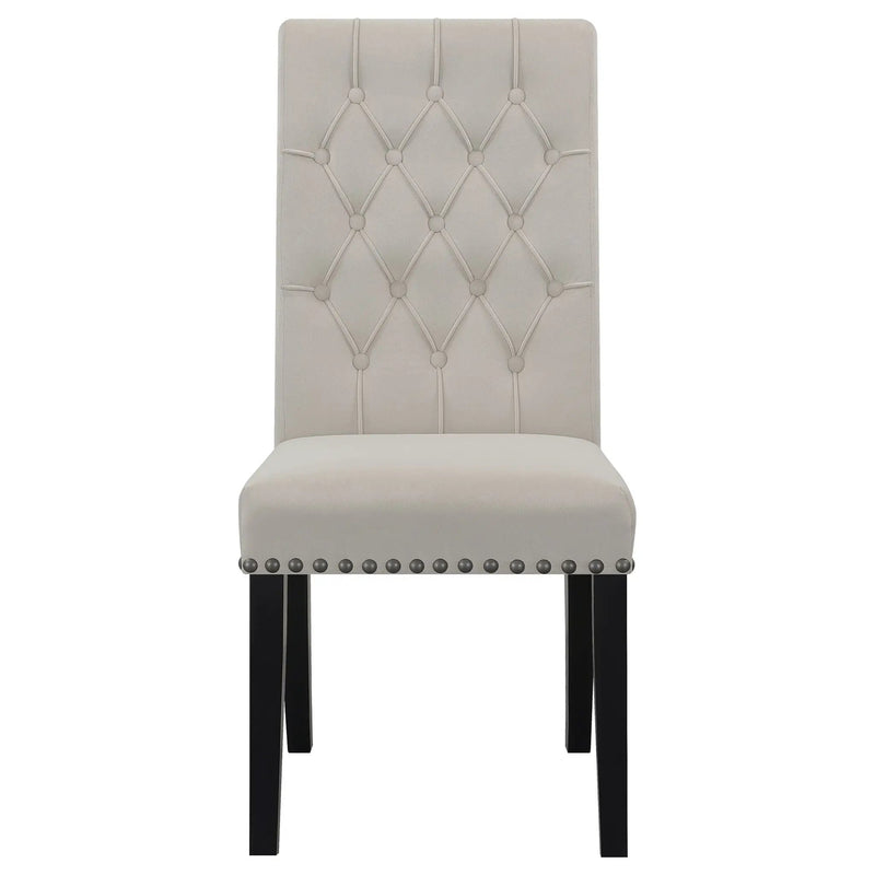 Tufted Rolled Backrest Side Chairs (Set of 2)