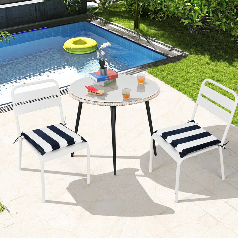 4PCS Outdoor Patio Seat Cushion Replacement with Ties by HouseOfZazla