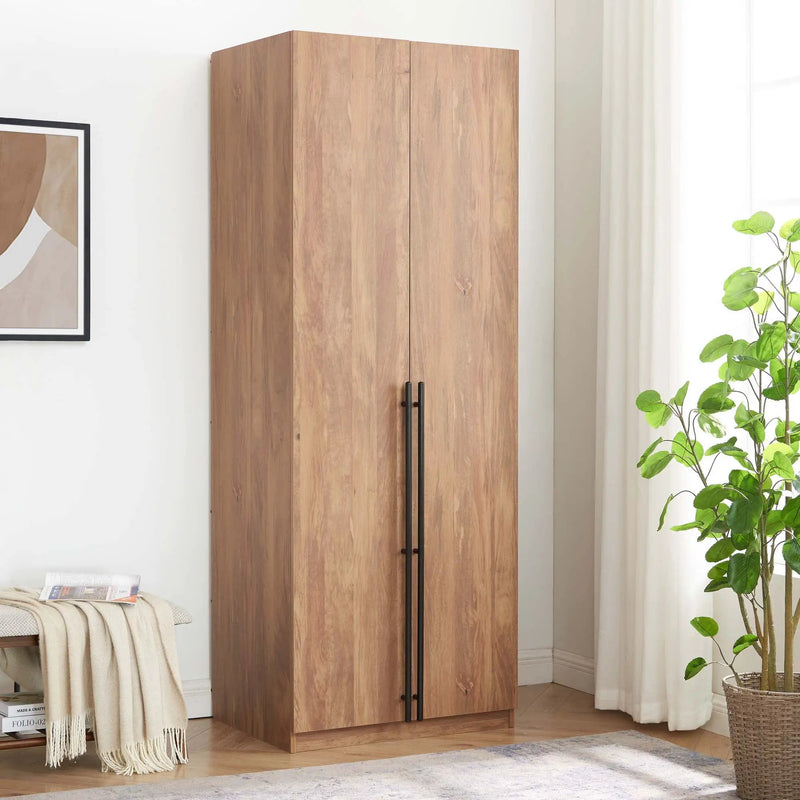Lee - Free Standing Wardrobe Closet With Adjustable Shoe Shelves by HouseOfZazla