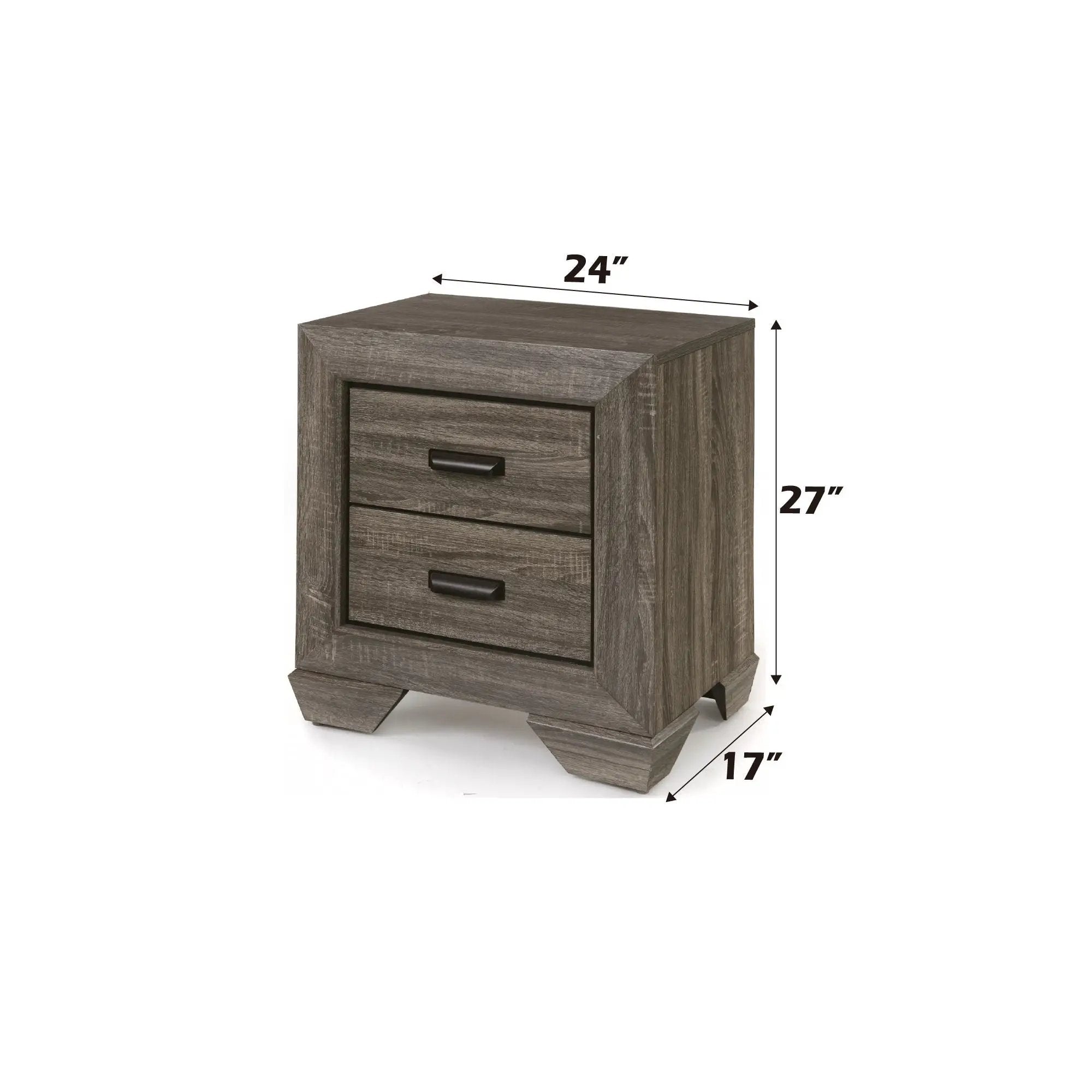 Lyndon - Weathered Grain Nightstand - Gray by Unique Piece Furniture