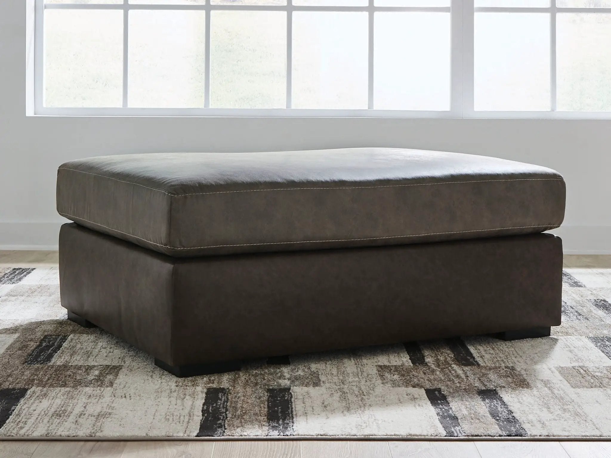 Castille Way - Oversized Accent Ottoman - Fossil by Unique Piece Furniture