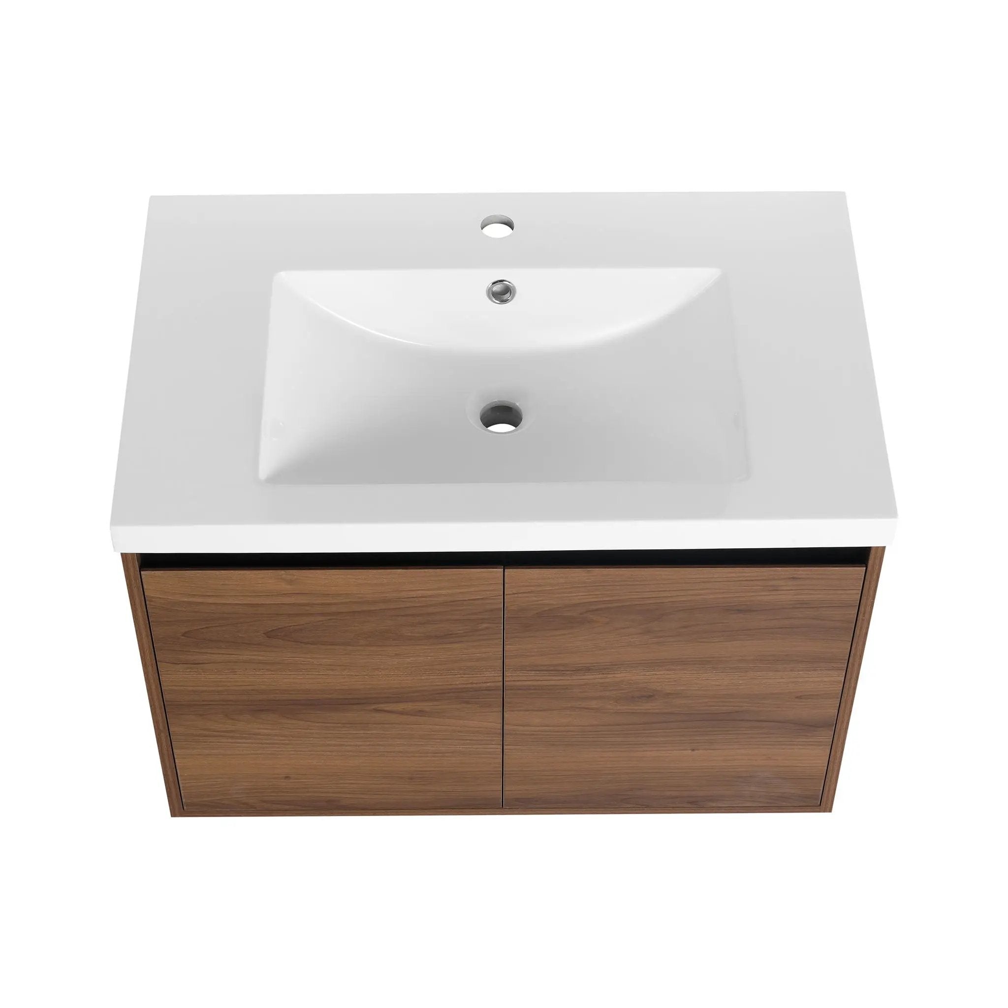 Bathroom Vanity Set With Resin Countertop Sink And 2 Doors, Engineered Wood by HouseOfZazla