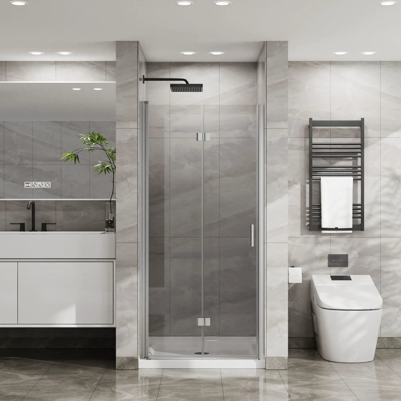 Goodyo - Frameless Glass Shower Door Bifold by HouseOfZazla