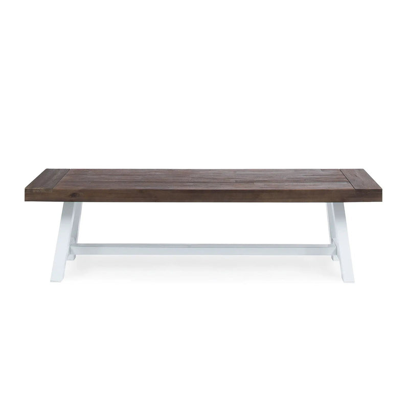 Tranquilizer Outdoor Acacia Wood Bench With Slat Panel Design by HouseOfZazla