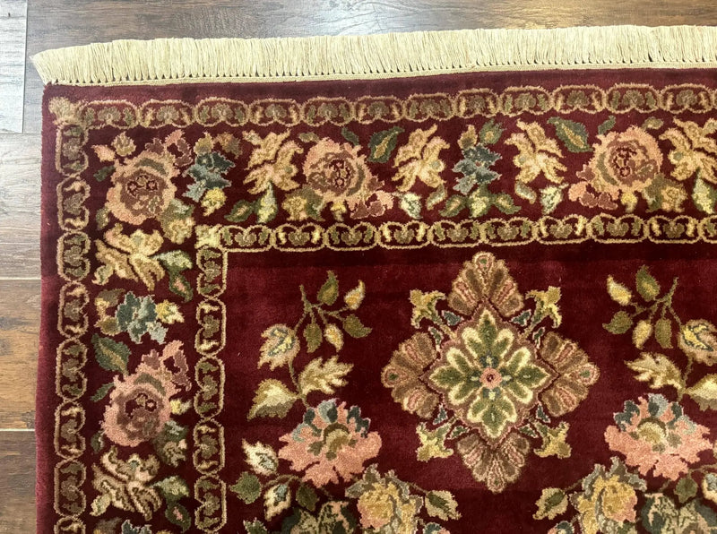 Indo Persian Kerman Rug 4x6, Burgundy, Floral by Jewel Rugs