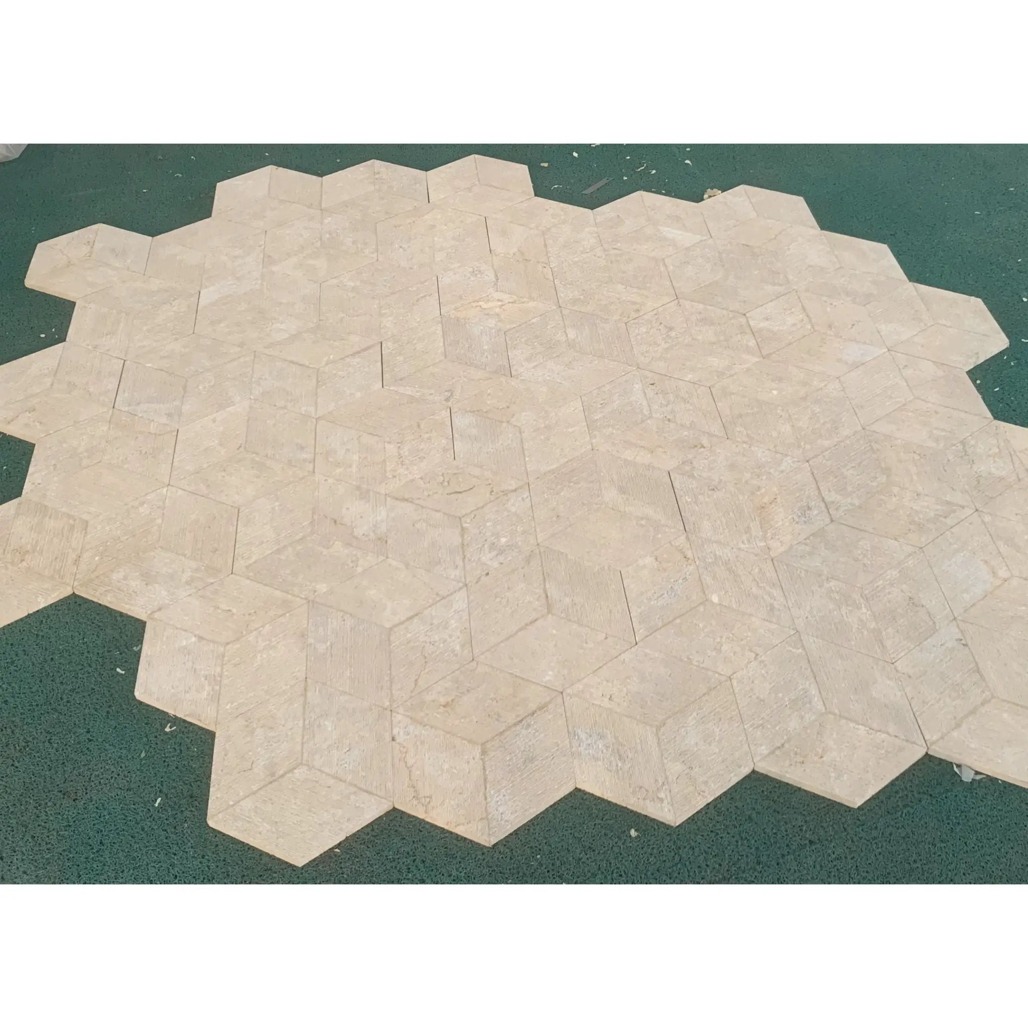 Hexagon Natural Marble Polished Tile For Wall And Floor (Set of 12) by HouseOfZazla