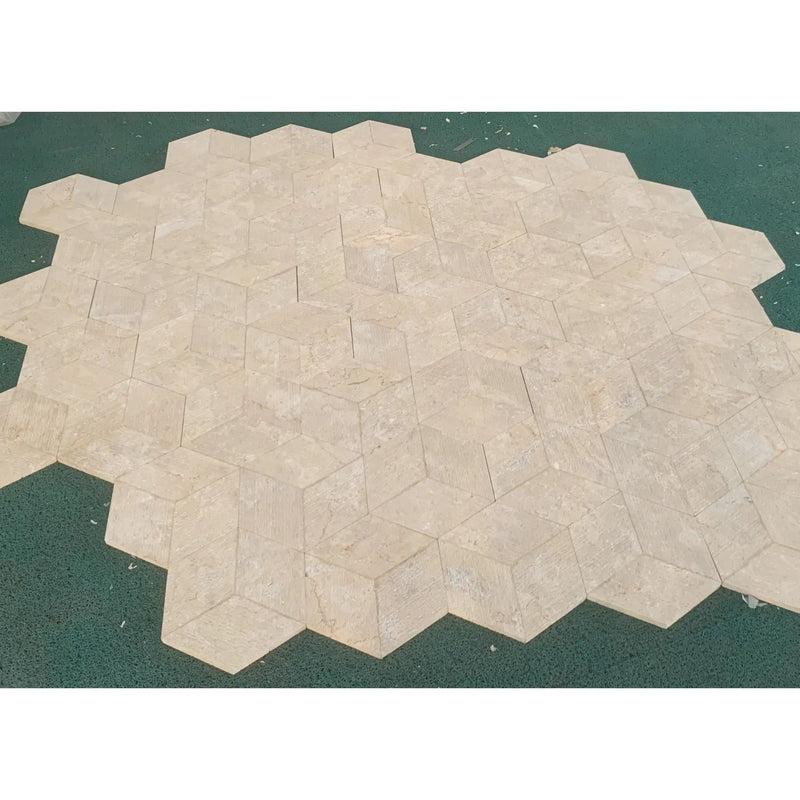 Hexagon Natural Marble Polished Tile For Wall And Floor (Set of 12) by HouseOfZazla