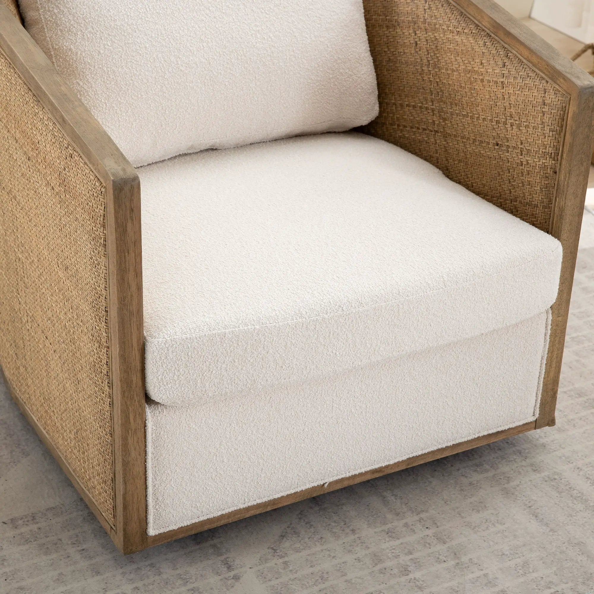 Barrel, Comfy Round Accent Sofa Chair With 360 Degree Swivel, Leisure Arm by HouseOfZazla