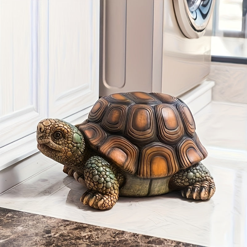 18" Garden Turtle Statue Stool - Multi-Purpose Decorative Resin Sculpture by HouseOfZazla