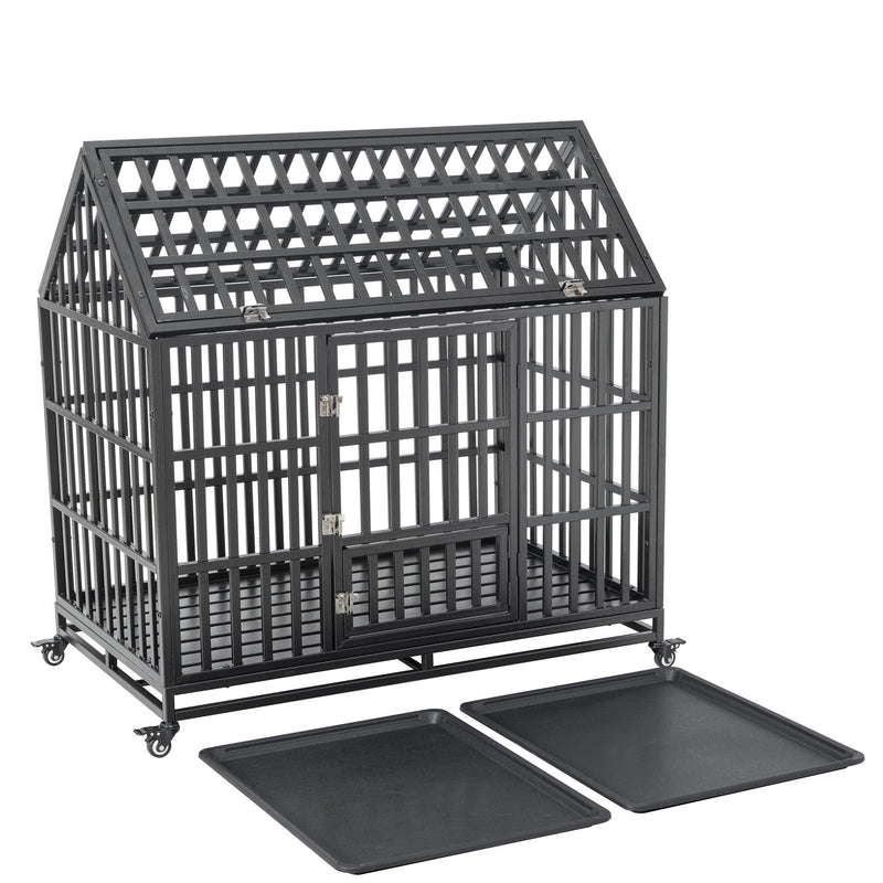Heavy Duty Dog Crate Lockable Wheels by HouseOfZazla